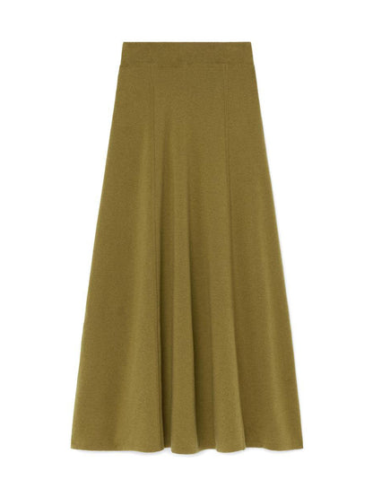 High-Cuff Crewneck Sweater Skirt Set