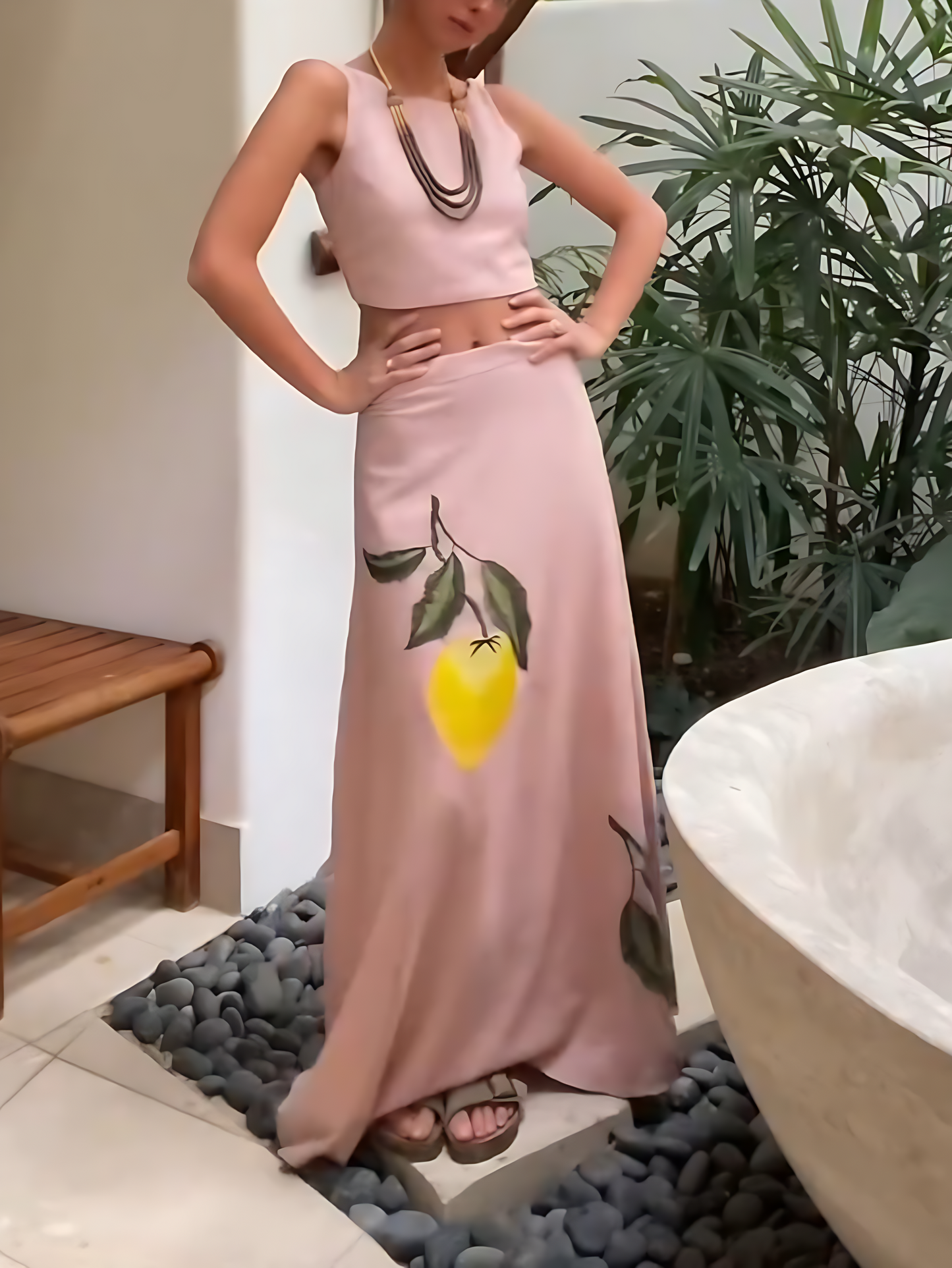 Falda Amalfi Print Skirt