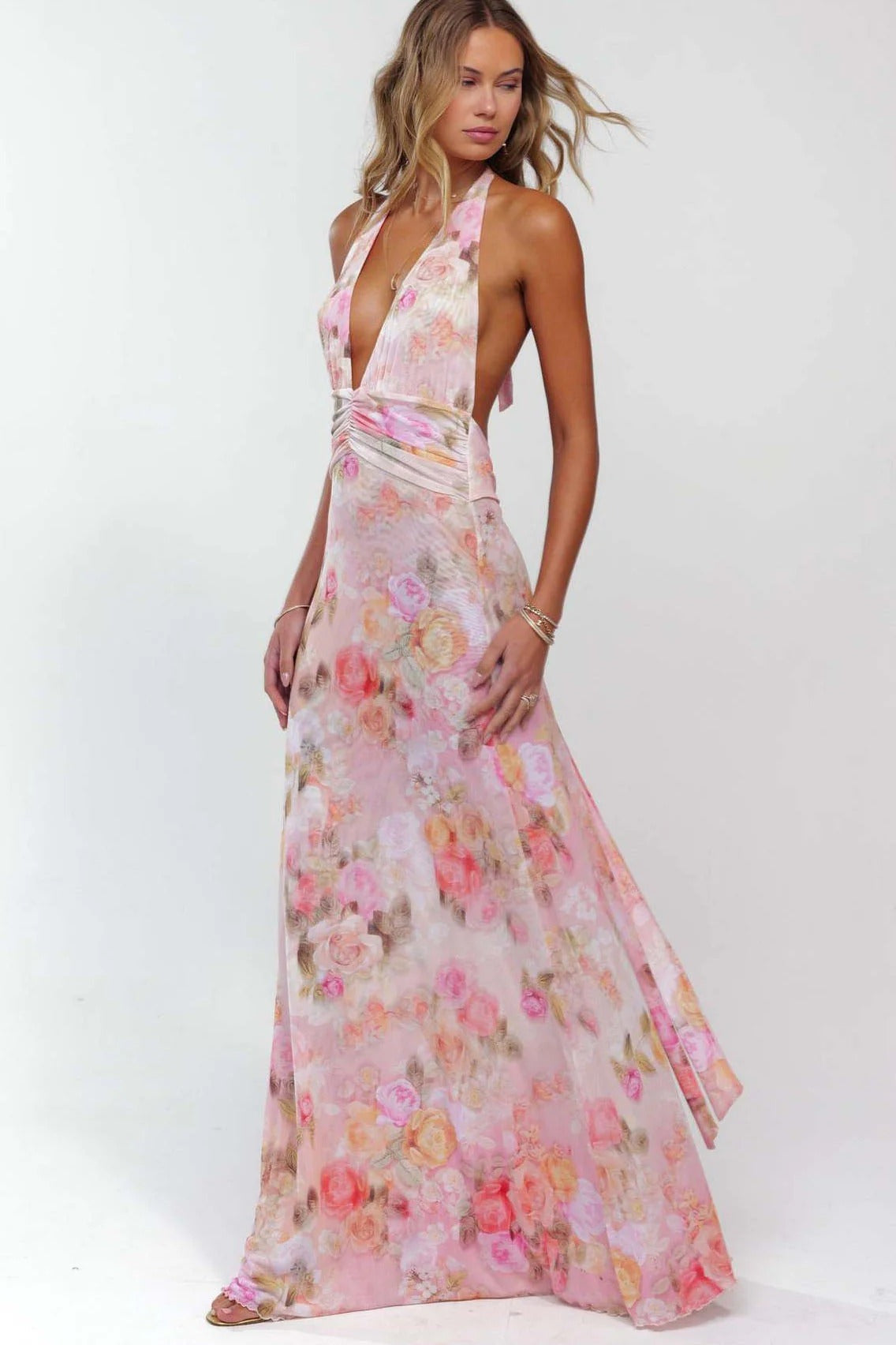 Camoni Polka Dot Diary Maxi Dress