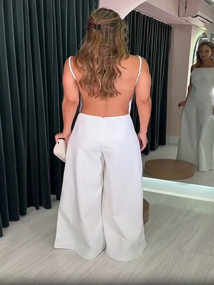 Brown Halter Jumpsuit Radiante